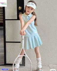Set Polo Liebe xanh ngọc nơ