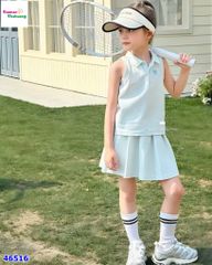 Set Polo Liebe xanh ngọc nơ