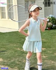 Set Polo Liebe xanh ngọc nơ