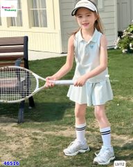 Set Polo Liebe xanh ngọc nơ