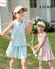 Set Polo Liebe xanh ngọc nơ