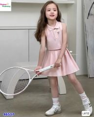 Set Polo Liebe hồng nơ