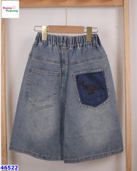 Quần short jean Bantang Smile xanh đậm