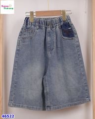 Quần short jean Bantang Smile xanh đậm