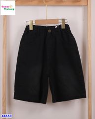 Quần short jean Bantang đen túi MM6