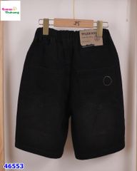 Quần short jean Bantang đen túi MM6