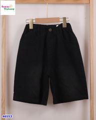 Quần short jean Bantang đen túi MM6