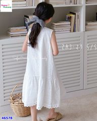 Đầm Sofia trắng thêu hoa