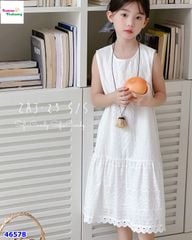 Đầm Sofia trắng thêu hoa