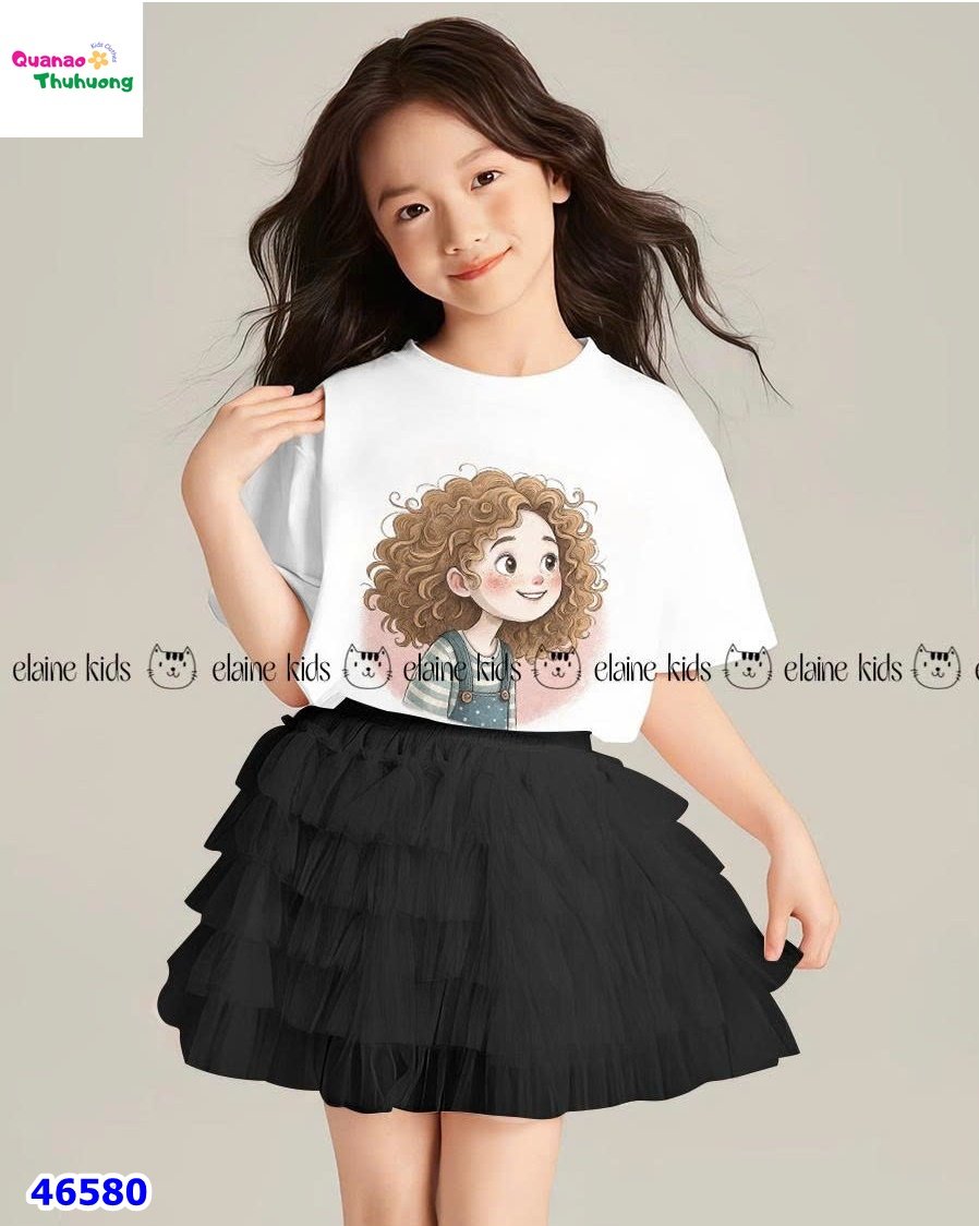 Set Elaine trắng cô gái tóc xù