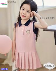 Đầm polo ChoHee hồng in gấu