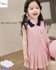 Đầm polo ChoHee hồng in gấu
