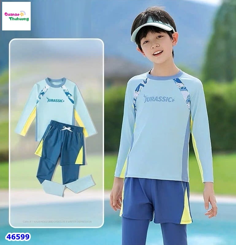 Bộ bơi Ylike xanh phối vàng
