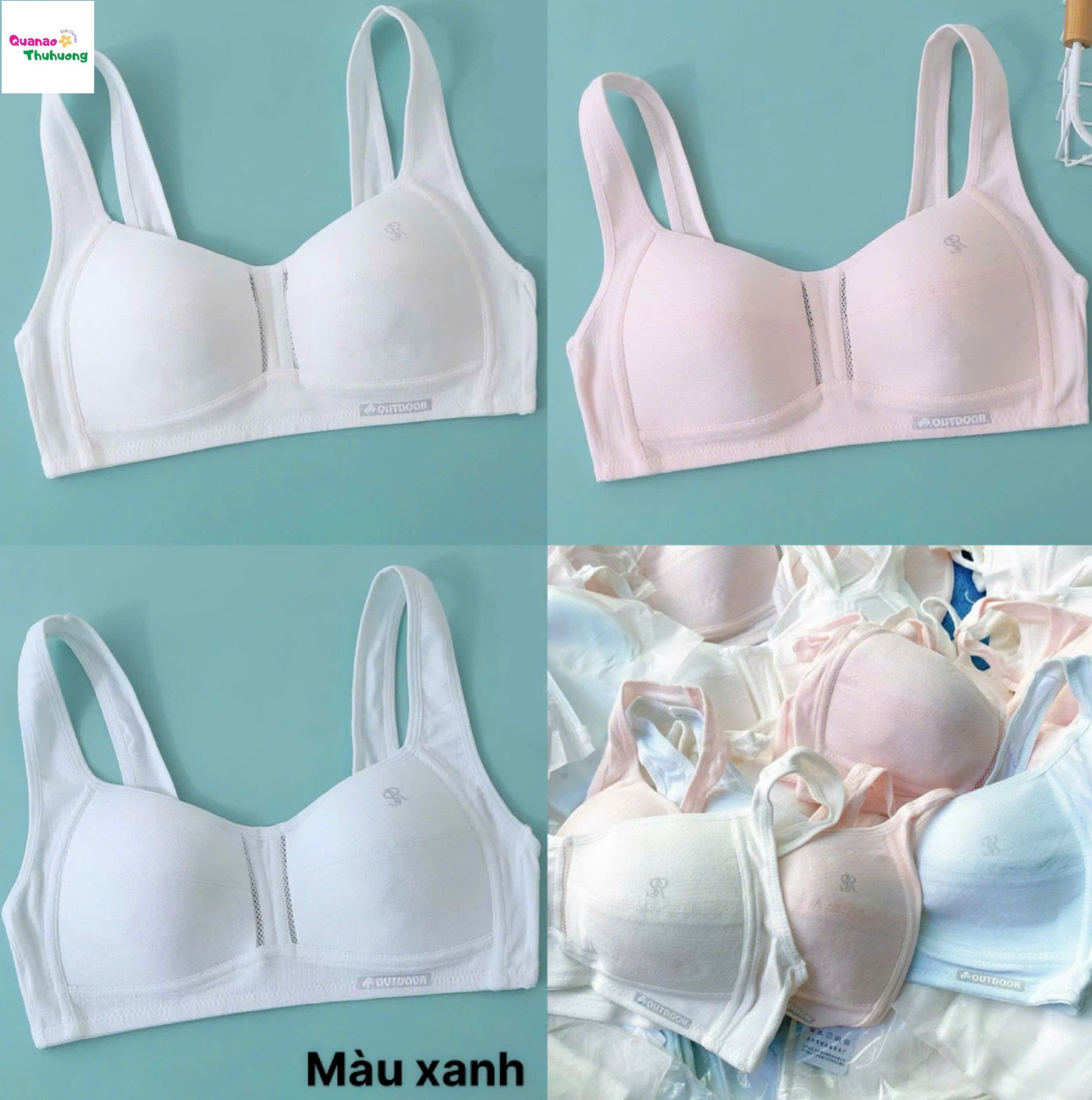 Set 2 áo lá trắng