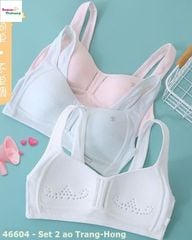 Set 2 áo lót (bra) trắng - hồng