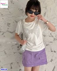 Áo trắng đính đá nơ