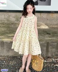 Đầm bi kem chấm bi (tặng nón cói)