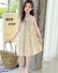 Đầm bi kem chấm bi (tặng nón cói)