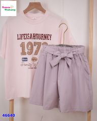 Set áo hồng 1973, quần short