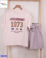 Set áo hồng 1973, quần short