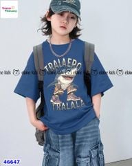 Bộ Elaine xanh đậm cá mập Tralala