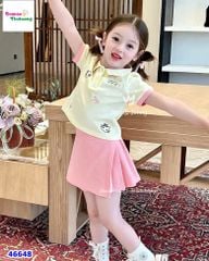 Set J&J vàng Hello Kitty, chân váy hồng