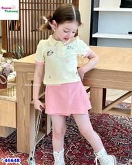 Set J&J vàng Hello Kitty, chân váy hồng