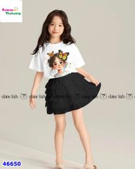 Set váy Elaine trắng cô gái Buterfly
