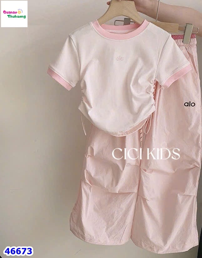 Set Cici hồng Alo, quần hồng