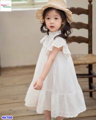Đầm Luca trắng sát nách hoa