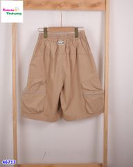 Quần short kaki nâu túi hộp