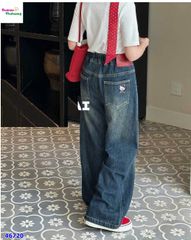 Quần Jean dài xanh Hello Kitty