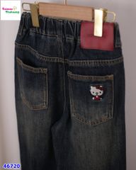 Quần Jean dài xanh Hello Kitty
