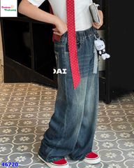 Quần Jean dài xanh Hello Kitty