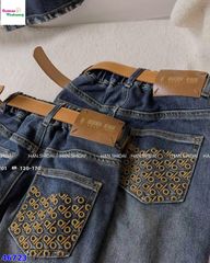 Quần Jean HSD xanh thêu ALO vàng
