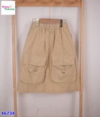Chân váy kem túi hộp