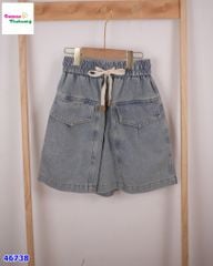 Quần short jean phối túi