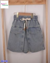 Quần short jean phối túi