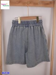 Quần short jean phối túi