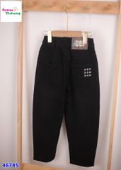 Quần jean XING đen túi OneBead