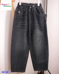 Quần jean Bantang đen túi R