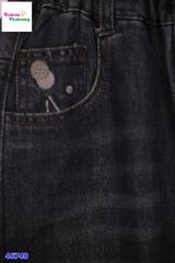 Quần jean Bantang đen túi R