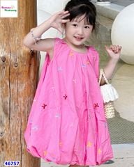 Đầm bí Miakid hồng nơ