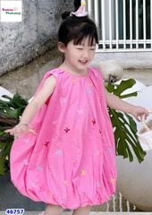 Đầm bí Miakid hồng nơ