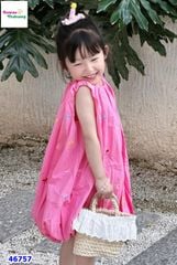 Đầm bí Miakid hồng nơ