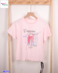 Áo hồng đính nơ