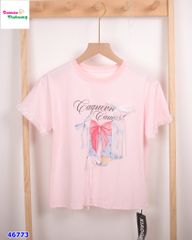 Áo hồng đính nơ