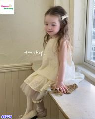 Set váy kem dập hoa ren