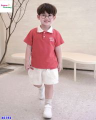 Set Benier áo polo đỏ Up Dog