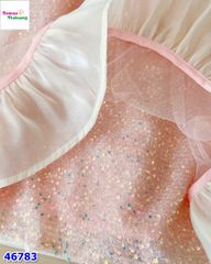 Đầm tiệc Sofia hồng kim tuyến đính nơ